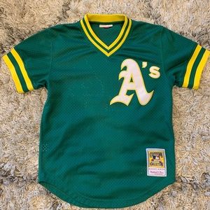Reggie Jackson Oakland A’s Baseball Jersey Green S